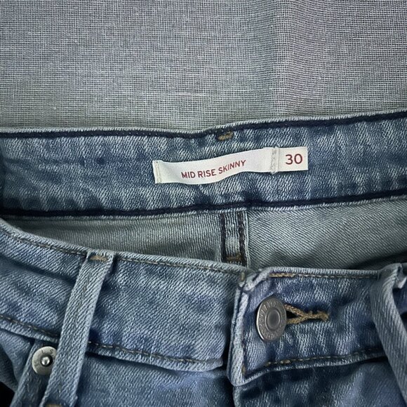 Levi's Strauss Mid Rise Skinny Jeans Women's 30 - Picture 3 of 7